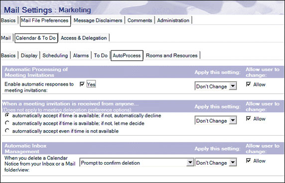 Mail File Preferences - Calendar & To Do - AutoProcess Ӹǩ