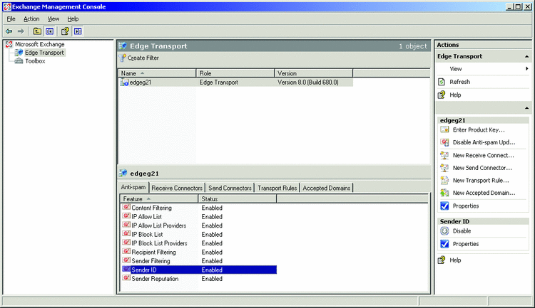 ͼ 2  Exchange Server 2007 з ID  Exchange ̨ؼ