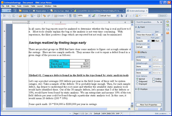 IBM Document Editor  Lotus Notes V8 󶨵Ļ Eclipse ı༭֮һ