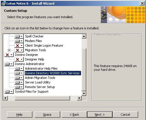  Domino Administrator ͻİװѡ ADSync ѡ