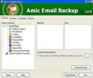 Amic Email Backup